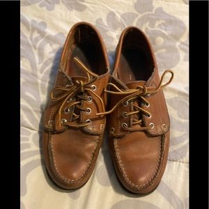 G.H. Bass & co 7.5 brown Leather Boat shoes Cute!